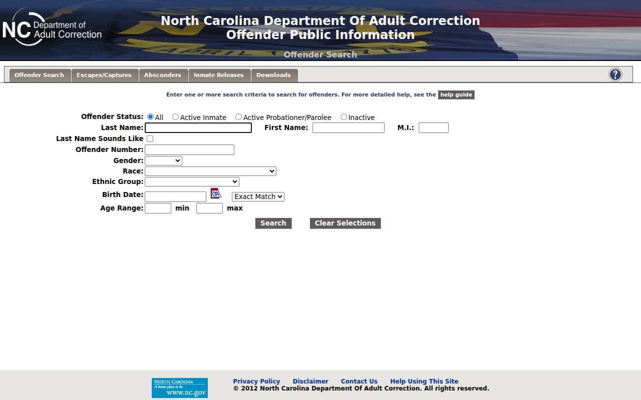 Chapel Hill people directories correction record search