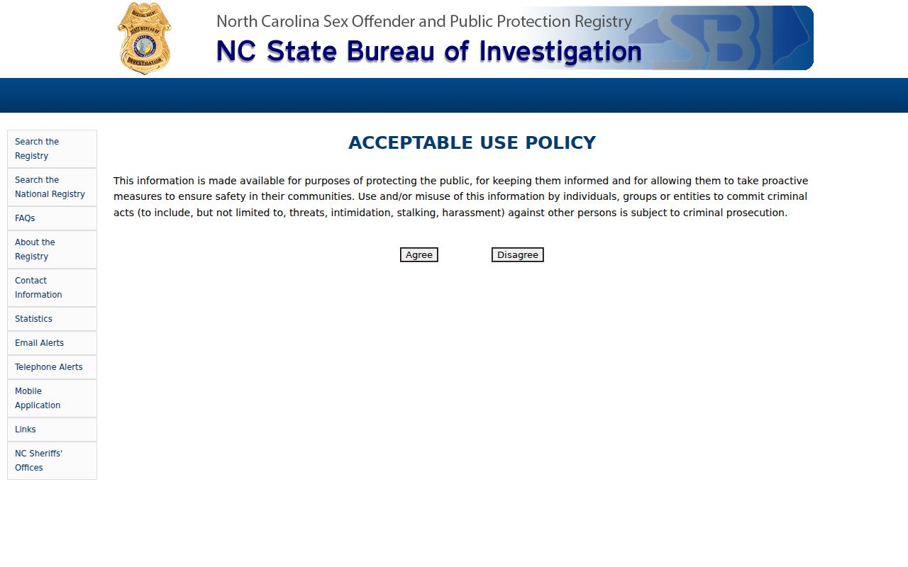 Chapel Hill people directories state offender registry